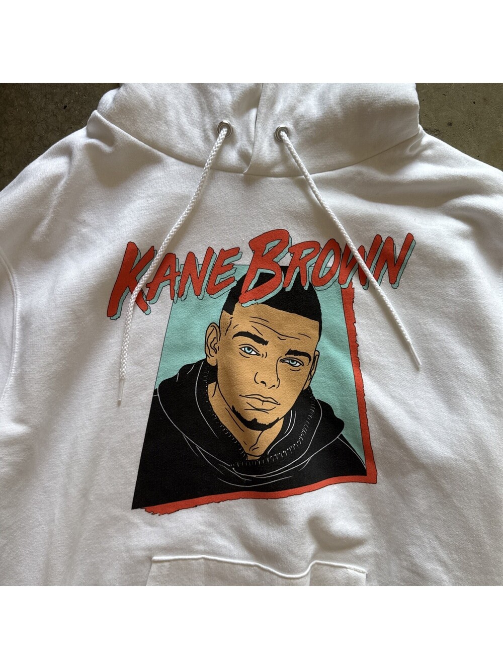 Tour Hoodie Kane Brown Adult Small White Graphic Pullover Country Music Merch